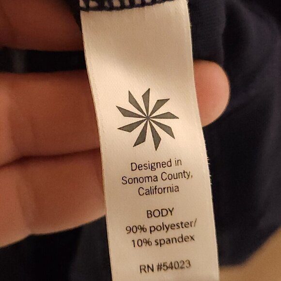 Athleta Dark Blue Sleeveless Full Zip Tunic Top Medium - Picture 6 of 7